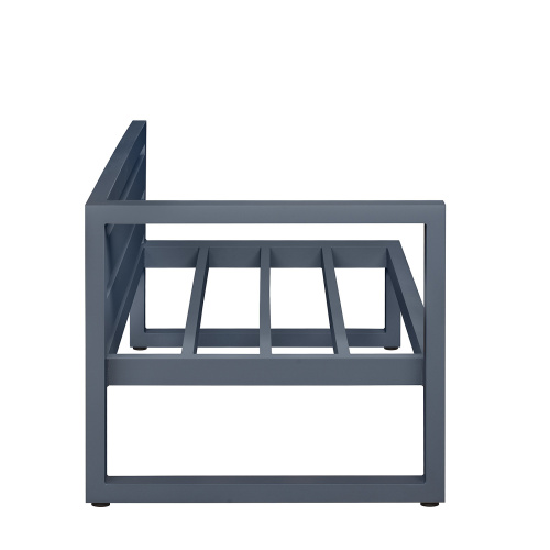 Диван уличный CAPRI модульный с левым подлокотником, алюминий цвет серый, темно-серый велюр фото 8