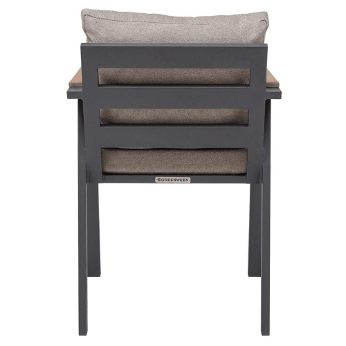 Стул SANTORINI, алюм. LAVA, темно-серая рогожка фото 3