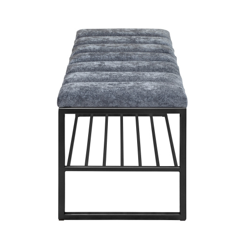 Банкетка RUBY, черная, Steel Grey, Bulon, 110*40*43,5 фото 3