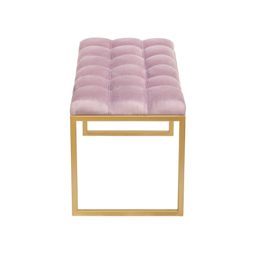 Банкетка ALBA MINI, золотой, Dusty Pink, каретная стяжка, 85*40*45 фото 3