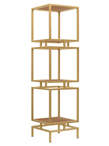 Стеллаж CUBIC-3, золотой, ЛДСП Робиния, 40*40*150,5 фото 4
