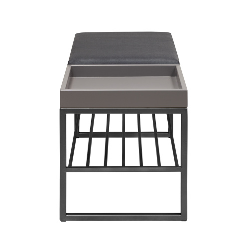 Банкетка RUBY BOX, черная, Mouse Grey, GreyBox, 85*40*45 фото 3