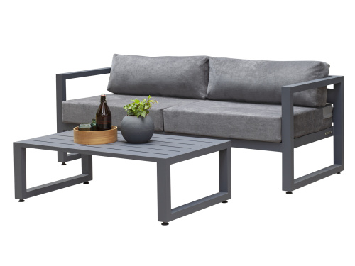 Набор садовой мебели CAPRI / 2 предмета: диван, столик / серый (S2A) фото 13