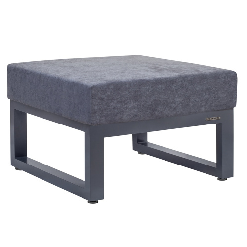 Пуф уличный CAPRI, алюминий серый, темно-серый велюр фото 5