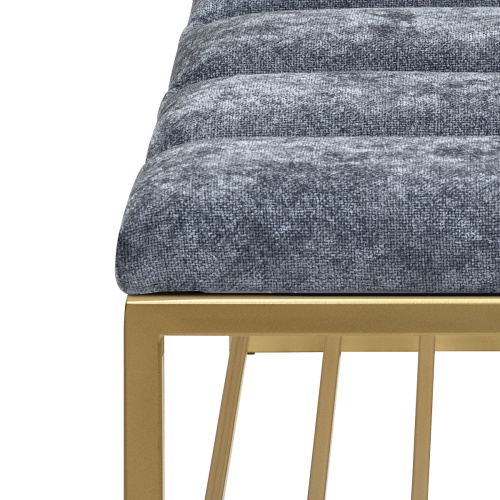 Банкетка RUBY, золотая, Steel Grey, Bulon, 110*40*43,5 фото 10