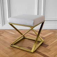 Пуф Chelsea, золотой, Ivory, 40*40*45