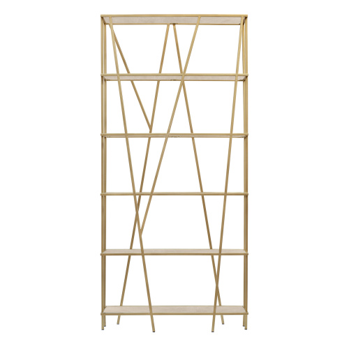 Стеллаж EVA, золотой, керамика Ivory, 90*30*190 фото 4