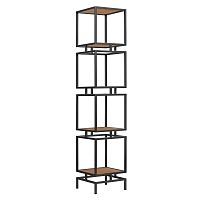 Стеллаж CUBIC-4, черный, ЛДСП Робиния