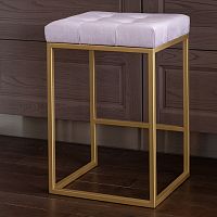 Стул полубарный SOHO, золотой, Dusty Pink