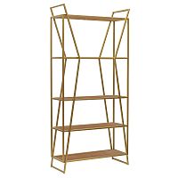 Стеллаж OSLO MINI, золотой, ЛДСП Робиния