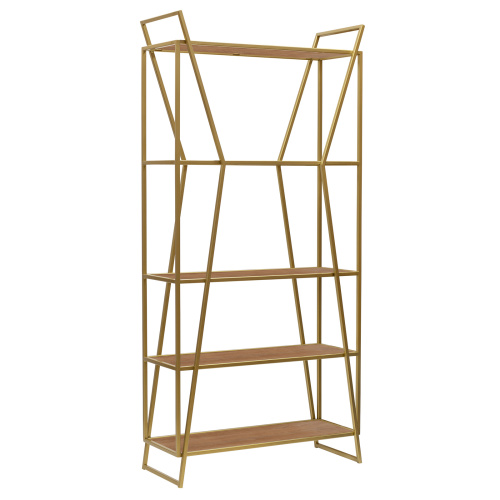 Стеллаж OSLO MINI, золотой, ЛДСП Робиния, 80*33*171