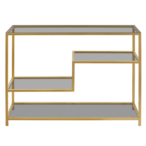 Консоль JAQLENE, золотая, тонированное стекло, 100*35*81 фото 10