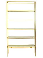 Cтеллаж OSWALD, золотой, стекло