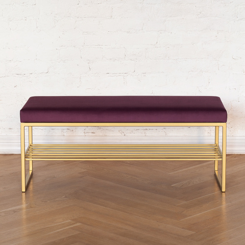 Банкетка RUBY, золотая, Marsala, 110*40*45