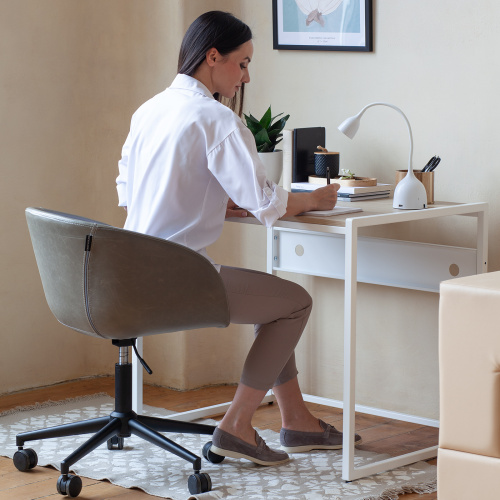 Стол письменный Rimini, белый, ЛДСП Дуб Натуральный, 90*65*75 фото 2