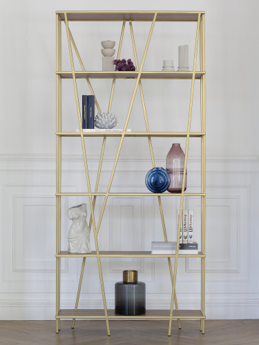 Стеллаж EVA, золотой, ЛДСП Робиния фото 4