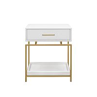Тумба прикроватная KARIN MINI, золотая, МДФ Snow White