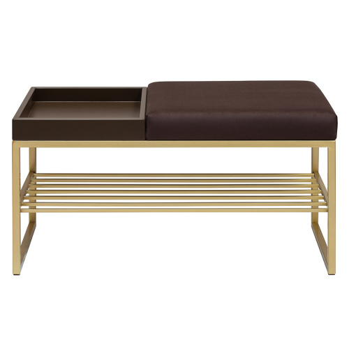 Банкетка RUBY BOX, золотая, Kashtan, BrownBox, 85*40*45