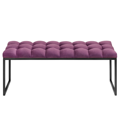 Банкетка ALBA, черная, Marsala, каретная стяжка, 110*40*45