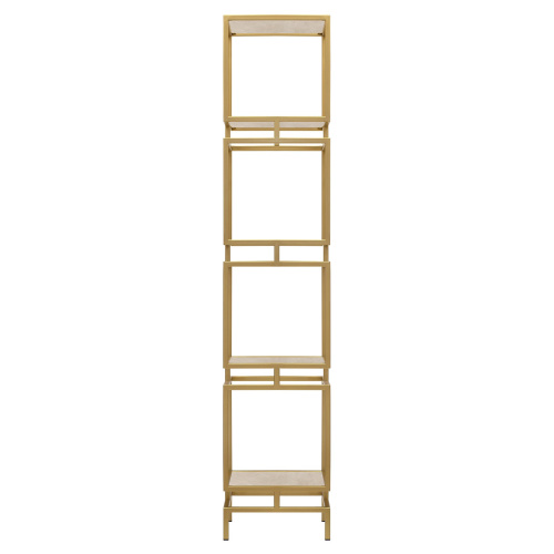 Стеллаж CUBIC-4, золотой, керамика Ivory, 40*40*196,5 фото 2