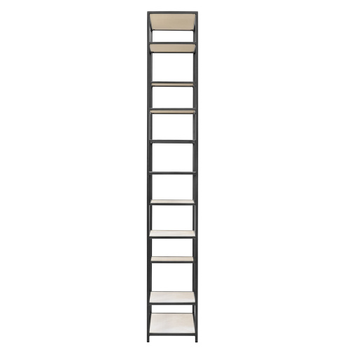 Стеллаж OLIVIA, черный, полки керамика слоновая кость, 70*30*195,3 фото 8