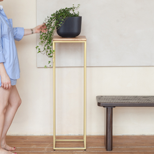 Столик для цветов TORI 100, золотой фото 4