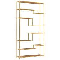 Стеллаж JAQLENE, золотой, ЛДСП Робиния
