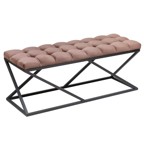 Банкетка ZUMA, черная, Mocco, каретная стяжка, 110*40*45 фото 3