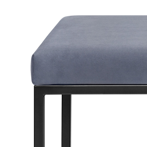 Банкетка ALBA, черная, Light Blue, 110*40*45 фото 8