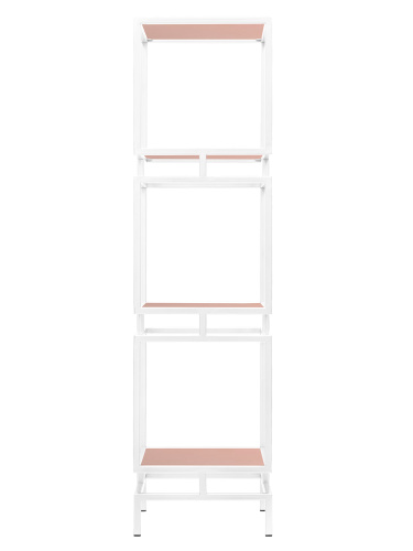 Стеллаж CUBIC-3, белый, ЛДСП Розовый антик, 1505x400x400 фото 3