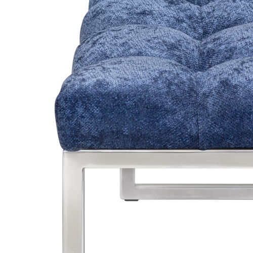 Банкетка ALBA, н/ж сталь, Steel Blue, каретная стяжка, 110*40*45 фото 7