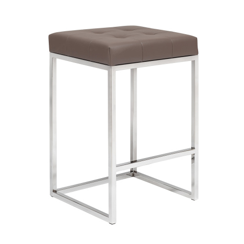 Стул полубарный SOHO, н/ж сталь, экокожа UMBRA