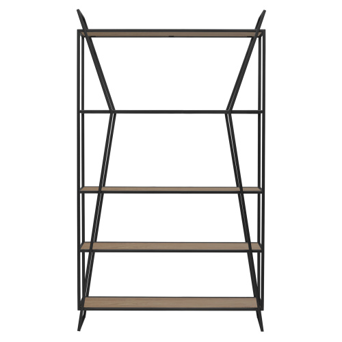Стеллаж OSLO, черный, ЛДСП Дуб Каселла, 100*33*171 фото 9