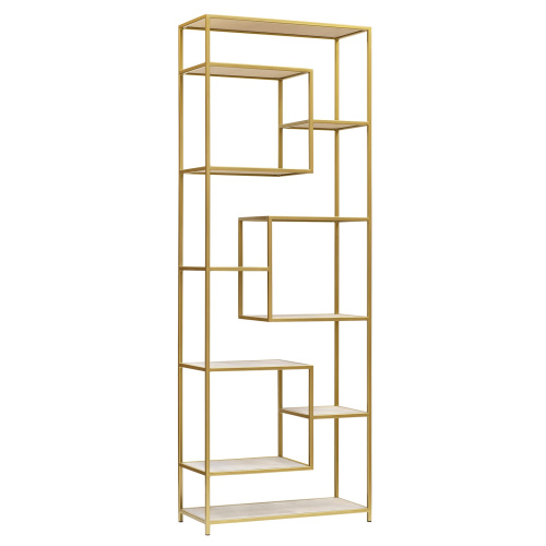 Стеллаж OLIVIA, золотой, полки керамика слоновая кость, 70*30*195,3 фото 8