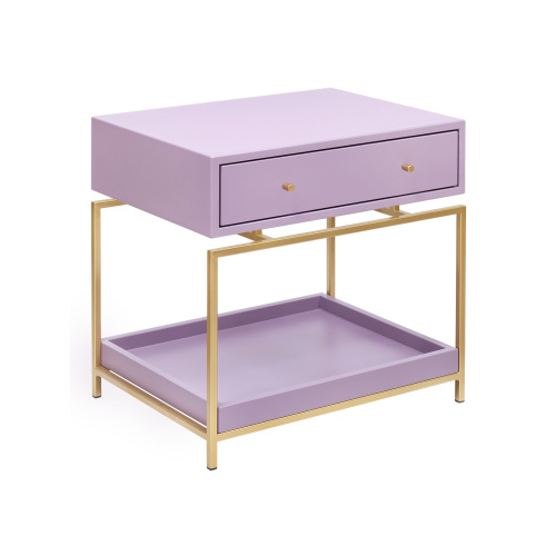 Тумба прикроватная KARIN, золотой, МДФ Dusty Purple фото 3