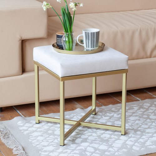 Пуф CRUZ, золотой, Ivory, 40*40*47