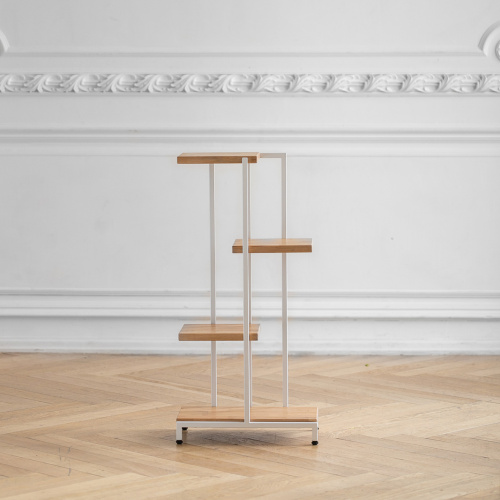 Стеллаж-подставка для цветов Loft 5, белый фото 5