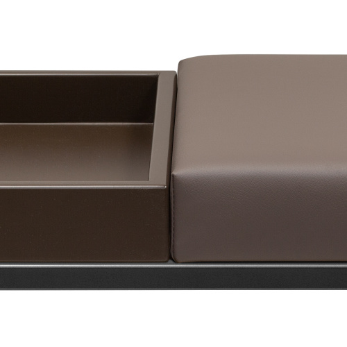 Банкетка ALBA BOX, каркас сталь, экокожа Umbra, BrownBox, 850х400х450 фото 4