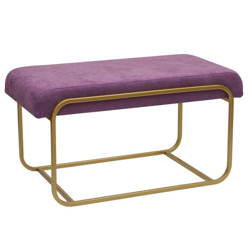 Банкетка SIENA MINI, золотой каркас, обивка микрошенилл, 810х420х440 фото 2