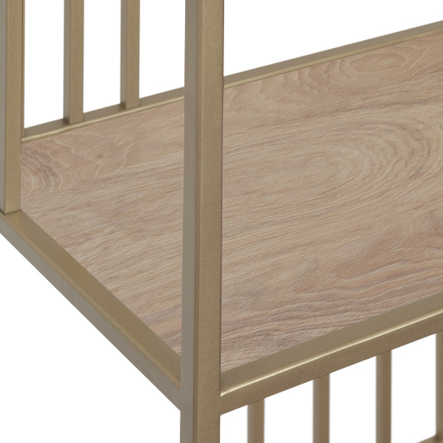 Стеллаж SOHO MINI, золотой, ЛДСП Дуб Каселла, 45*30*195 фото 13