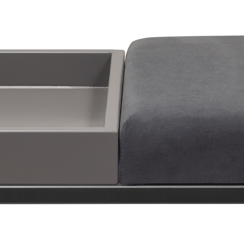 Банкетка ALBA BOX, черная, Mouse Grey, GreyBox, 85*40*45 фото 4