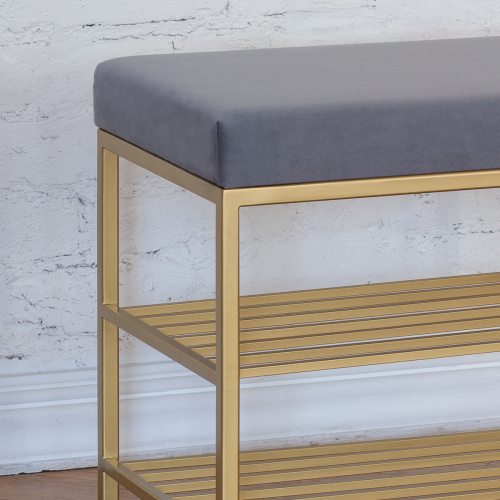 Обувница GARDA PLUS, золотая, Light Blue, 85*40*52 фото 3