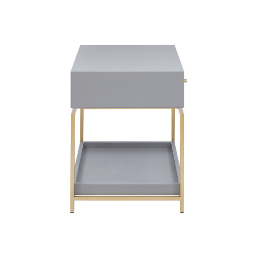 Тумба прикроватная KARIN, золотой, МДФ Mouse Gray фото 4