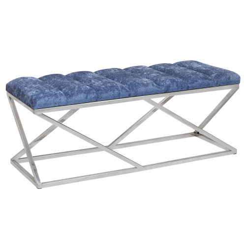 Банкетка ZUMA, н/ж сталь, Steel Blue, Bulon, 110*40*43,5 фото 5