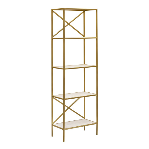 Стеллаж KARIN, золотой, керамика слоновая кость, 55*30*175