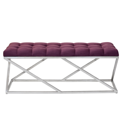 Банкетка ZUMA, н/ж сталь, Marsala, каретная стяжка, 110*40*45 фото 4