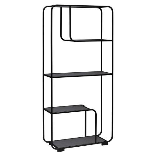 Стеллаж SIENA, черный, керамика Antracite, 80*30*173