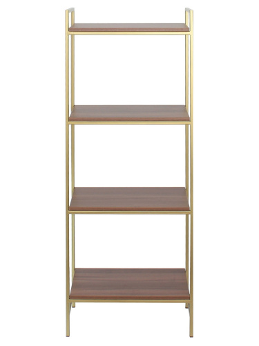 Стеллаж ALTO, золотой, ЛДСП Орех, 55*30*145 фото 9