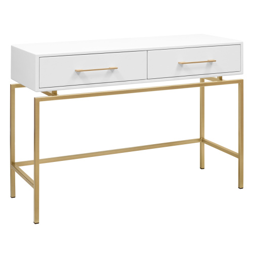 Консоль KARIN, золотая, МДФ SNOW WHITE, 110*40*80 фото 5