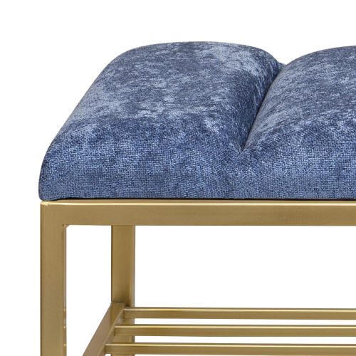 Банкетка RUBY, золотая, Steel Blue, Bulon, 110*40*43,5 фото 5